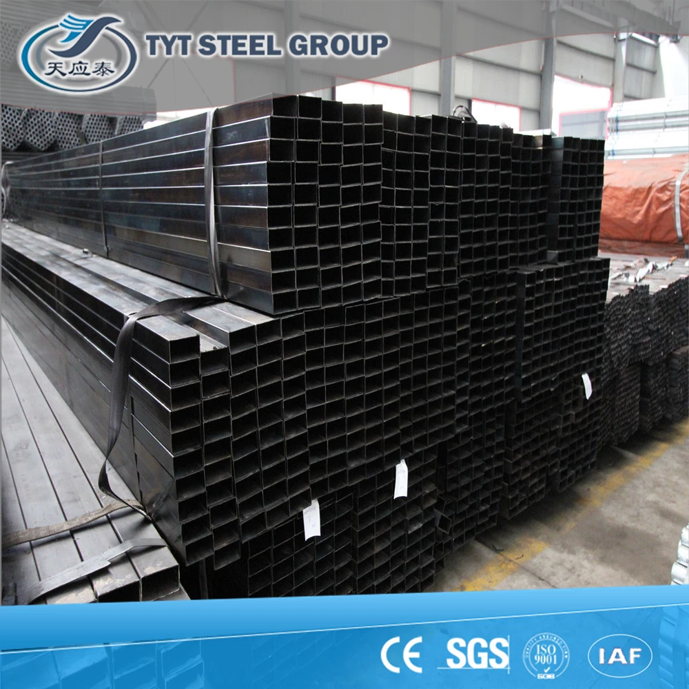 Tianjin manufacturer standard length black square tube and rectangular steel pipe